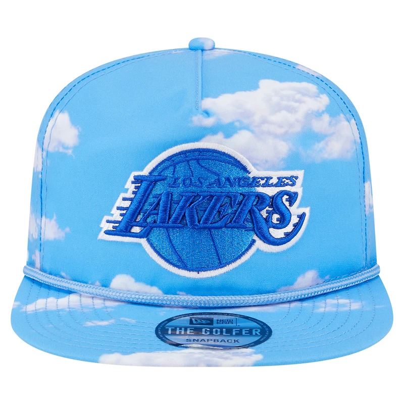 Casquette ajustable en corde bleu clair pour homme New Era Los Angeles Lakers Head in the Clouds