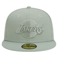 Casquette ajustée 59FIFTY New Era pour hommes des Los Angeles Lakers Sage Color Pack vert clair
