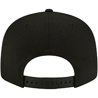 Men's New Era Los Angeles Lakers Black On Black 9FIFTY Snapback Hat