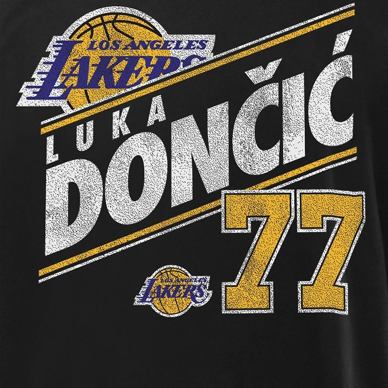 T-shirt oversize noir New Era Luka Dončić pour homme, motif joueur de la ligue des Los Angeles Lakers