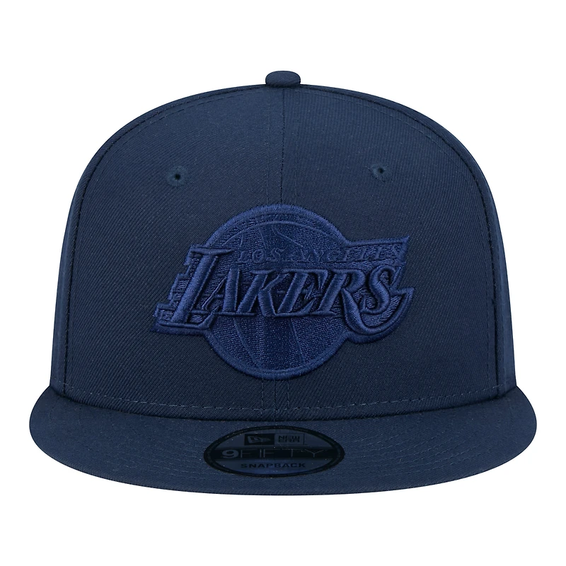 Men's New Era Navy Los Angeles Lakers Tonal Color Pack 9FIFTY Snapback Hat