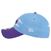 Casquette ajustable New Era Clouds 9TWENTY bleu poudré pour homme, Los Angeles Lakers