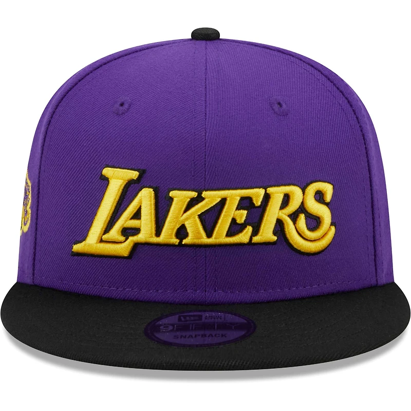 Casquette Snapback 9FIFTY pour homme New Era violet/noir Los Angeles Lakers Jersey Hook Statement Edition
