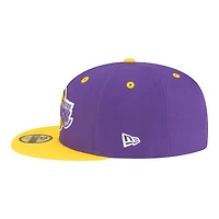 Men's New Era  Purple/Gold Los Angeles Lakers 80s Throwback 59FIFTY Fitted Hat