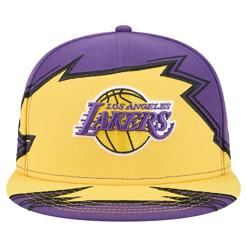 Men's New Era Purple/Gold Los Angeles Lakers Break 59FIFTY Fitted Hat