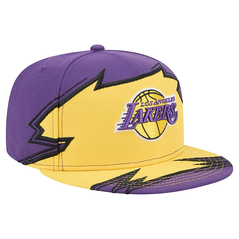 Casquette ajustée New Era violet/doré Los Angeles Lakers Break 59FIFTY pour homme