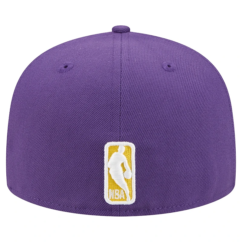 Men's New Era Purple/Gold Los Angeles Lakers Break 59FIFTY Fitted Hat