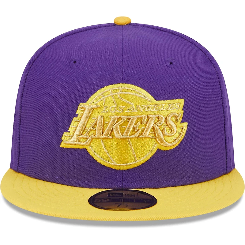 Casquette ajustée 59FIFTY Los Angeles Lakers Gameday Gold Pop Stars violet/or New Era pour homme