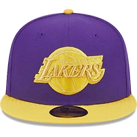 Casquette ajustée 59FIFTY Los Angeles Lakers Gameday Gold Pop Stars violet/or New Era pour homme