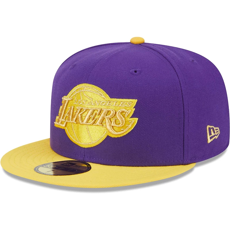 Casquette ajustée 59FIFTY Los Angeles Lakers Gameday Gold Pop Stars violet/or New Era pour homme