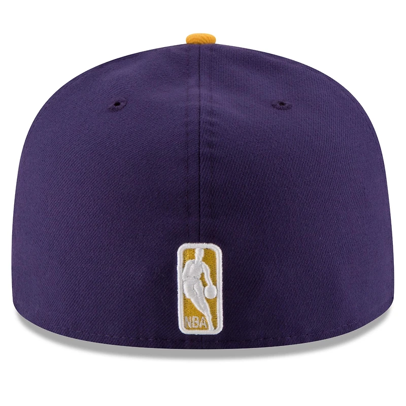 Men's New Era Purple/Gold Los Angeles Lakers Official Team Color 2Tone 59FIFTY Fitted Hat