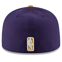 Men's New Era Purple/Gold Los Angeles Lakers Official Team Color 2Tone 59FIFTY Fitted Hat