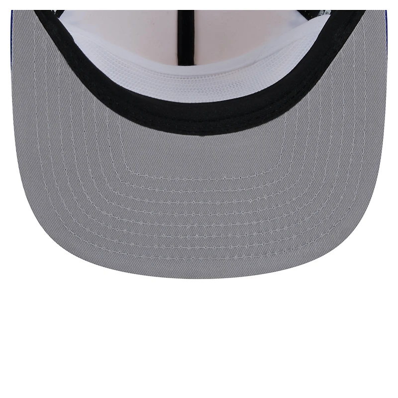 Casquette snapback de golfeur New Era violet/doré Los Angeles Lakers Throwback Dye pour homme