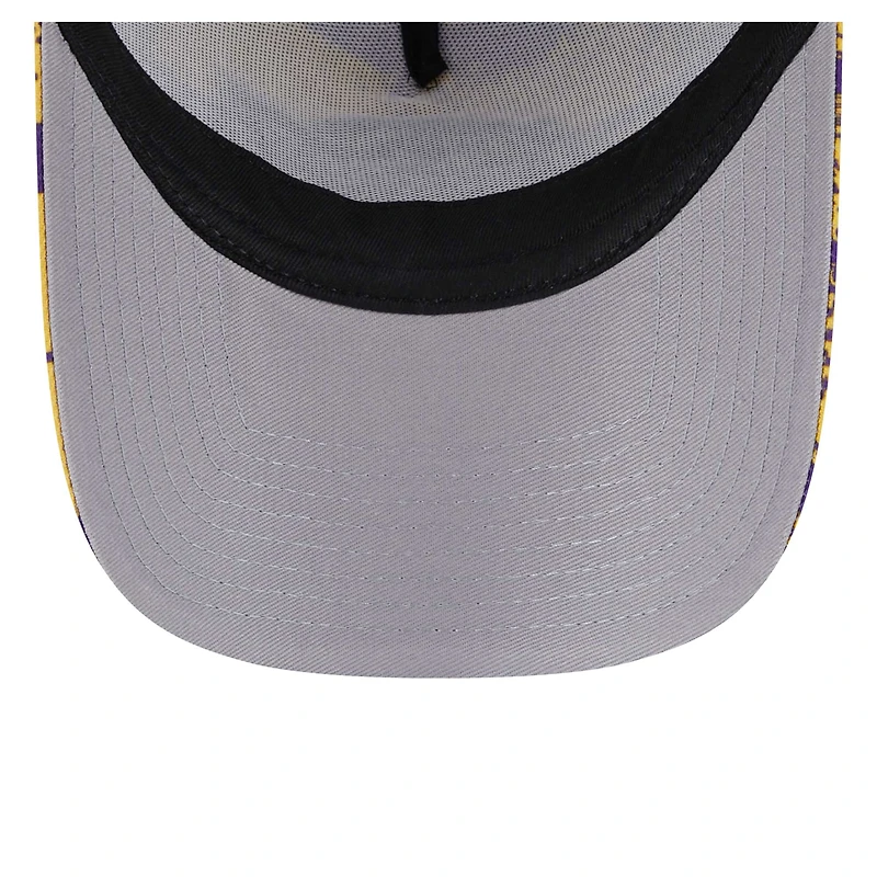 Casquette ajustable A-Frame Trucker 9FORTY pour homme New Era violet/doré Los Angeles Lakers Tip Off