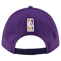 Casquette ajustable New Era violette 9FORTY Stock M-Crown pour homme, Los Angeles Lakers