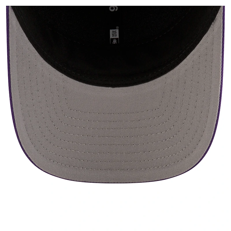 Casquette ajustable New Era violette 9FORTY Stock M-Crown pour homme, Los Angeles Lakers