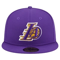 Casquette ajustée violette New Era Los Angeles Lakers Deceptor 59FIFTY pour homme