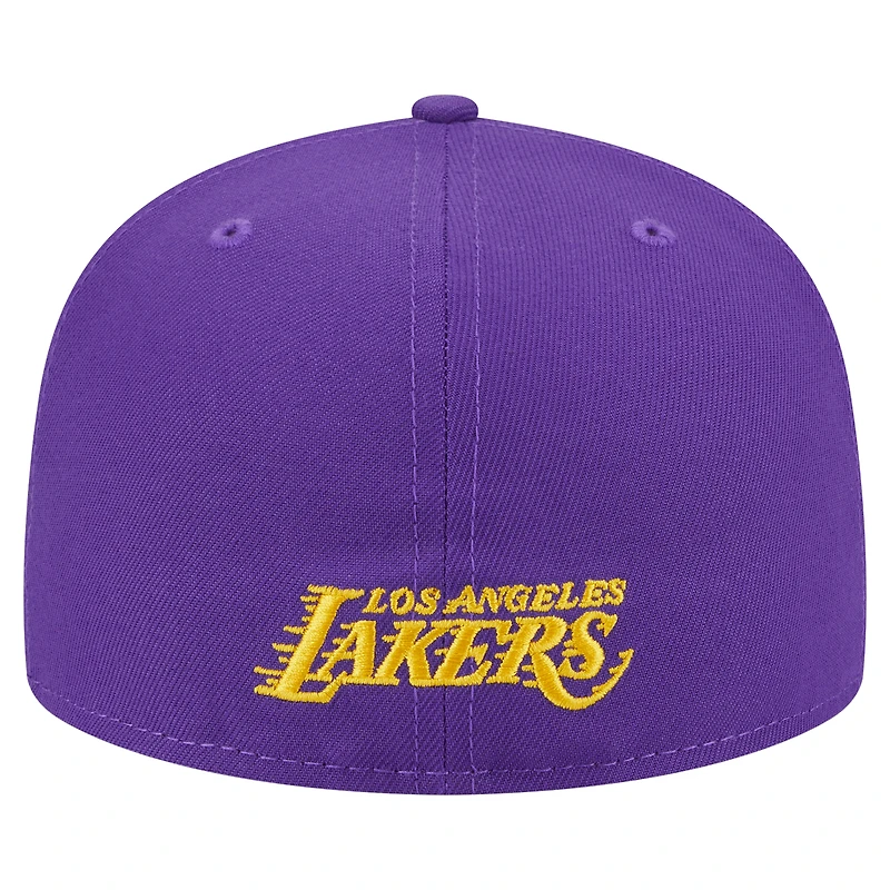Casquette ajustée violette New Era Los Angeles Lakers Deceptor 59FIFTY pour homme