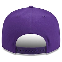 Men's New Era Purple Los Angeles Lakers Golden Tall Text 9FIFTY Snapback Hat