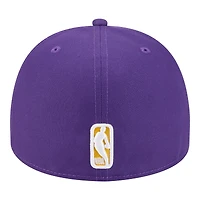 Men's New Era  Purple Los Angeles Lakers Injection Cartoon Logo A-Frame 59FIFTY Fitted Hat