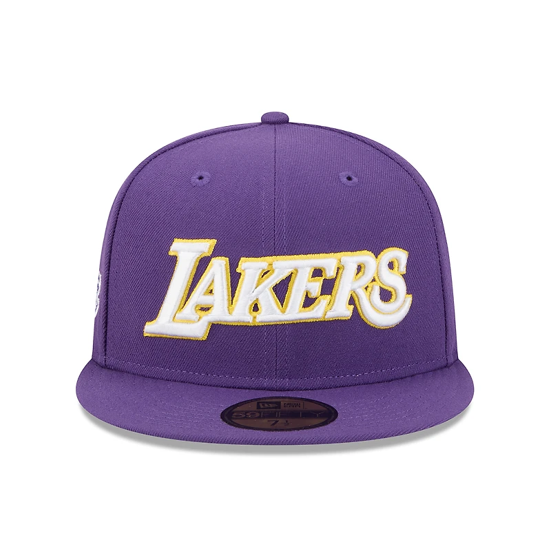 Casquette ajustée New Era violette Los Angeles Lakers Jersey Hook Statement Edition 59FIFTY pour homme