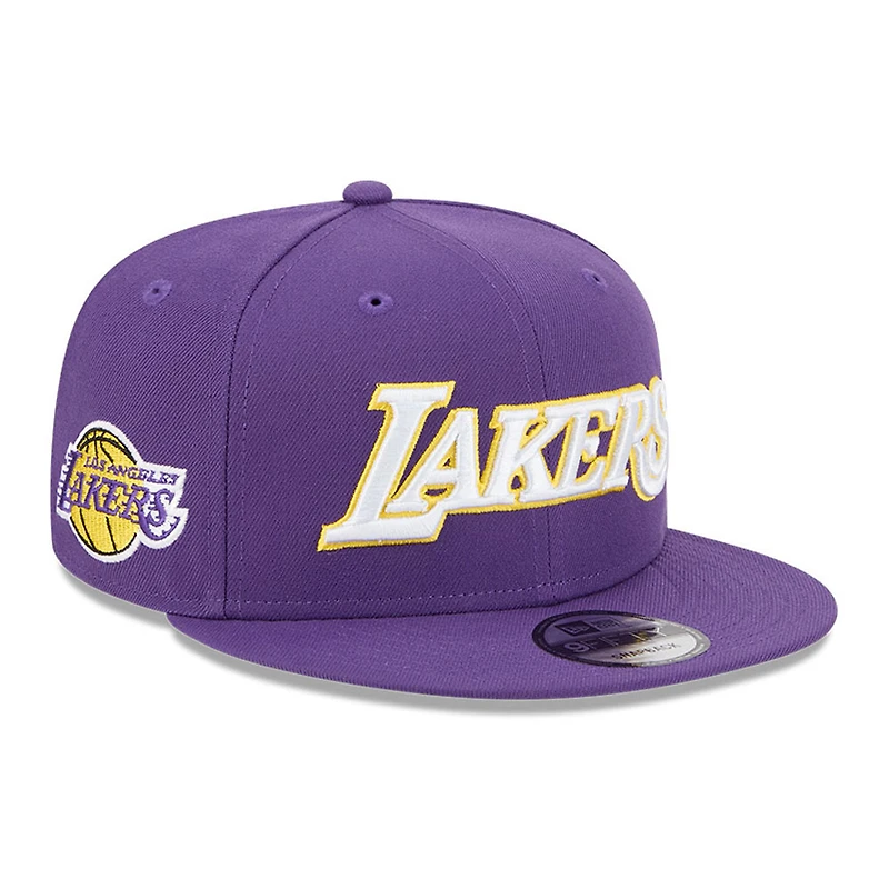 Men's New Era Purple Los Angeles Lakers Jersey Hook Statement Edition 9FIFTY Snapback Hat