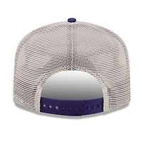 Men's New Era Purple Los Angeles Lakers Layered Patch 19TWENTY Adjustable Hat