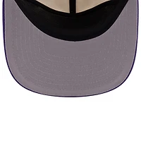 Casquette ajustable New Era 19TWENTY violette pour homme, Los Angeles Lakers, avec écusson superposé.