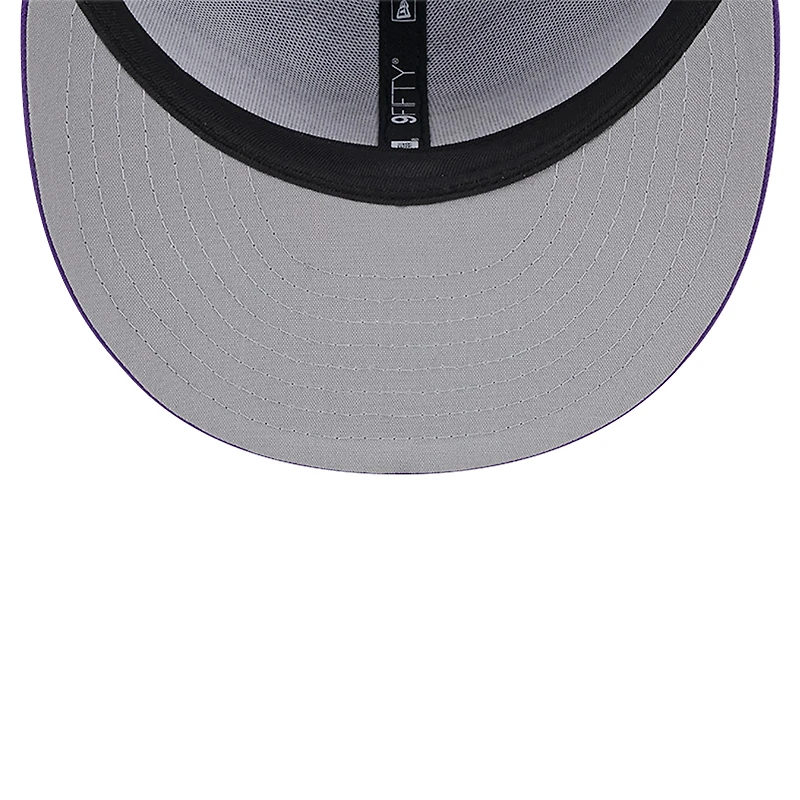Men's New Era Purple Los Angeles Lakers Meshback 9FIFTY Snapback Hat