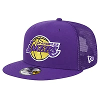Men's New Era Purple Los Angeles Lakers Meshback 9FIFTY Snapback Hat