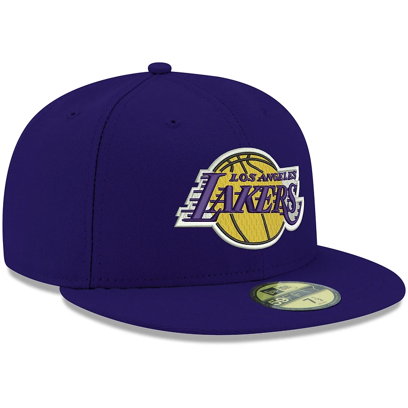 Casquette ajustée 59FIFTY pour homme de la couleur officielle l'équipe Los Angeles Lakers New Era violette