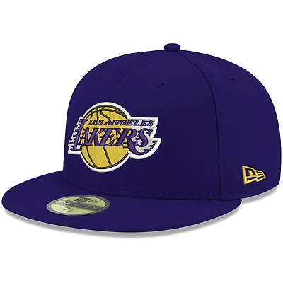 Casquette ajustée 59FIFTY pour homme de la couleur officielle l'équipe Los Angeles Lakers New Era violette