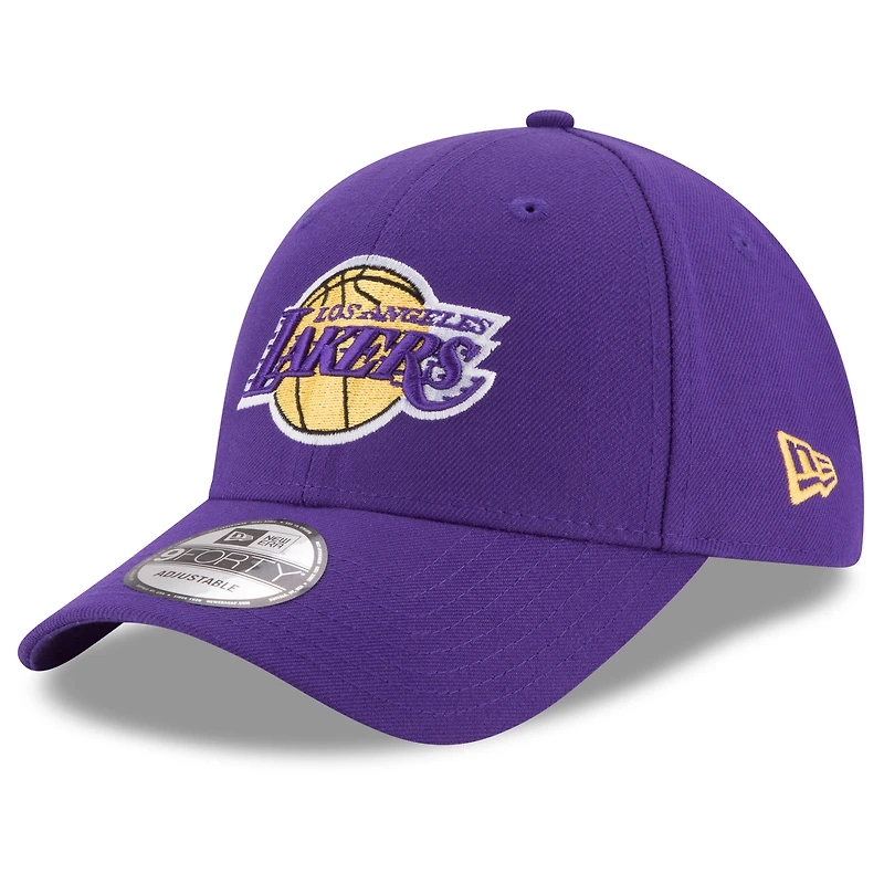 Casquette ajustable 9FORTY pour homme, couleur de l'équipe officielle des Los Angeles Lakers New Era, violet