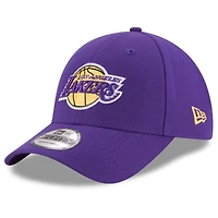 Casquette ajustable 9FORTY pour homme, couleur de l'équipe officielle des Los Angeles Lakers New Era, violet