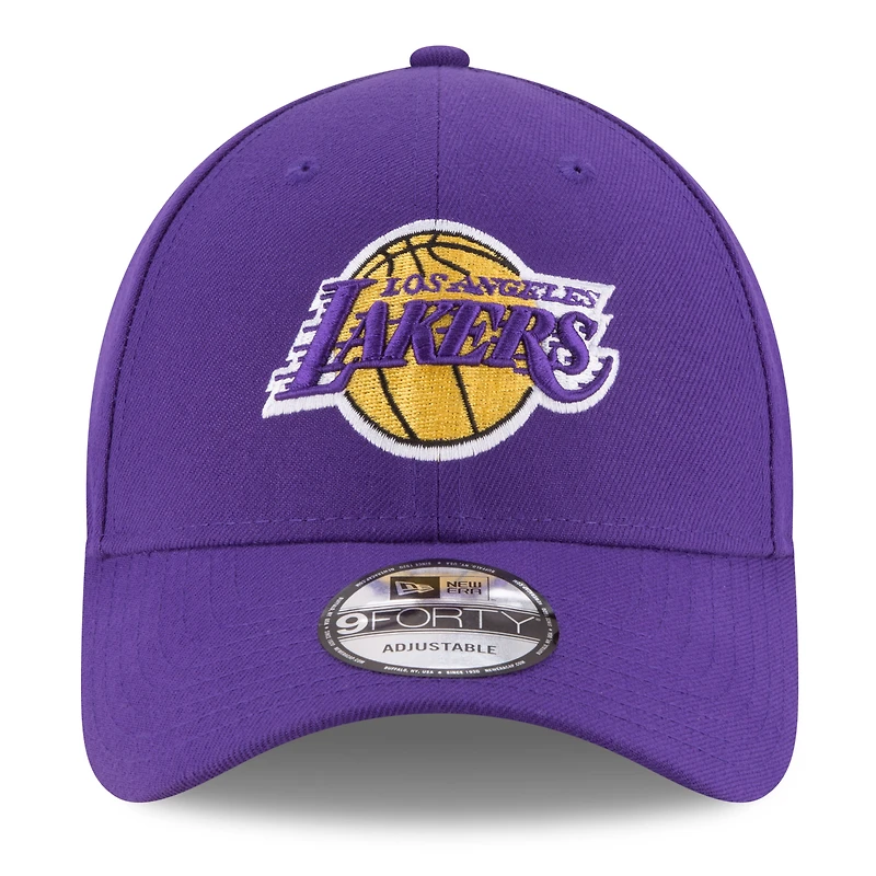 Casquette ajustable 9FORTY pour homme, couleur de l'équipe officielle des Los Angeles Lakers New Era, violet