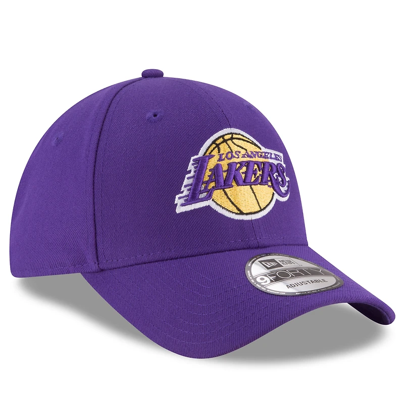 Casquette ajustable 9FORTY pour homme, couleur de l'équipe officielle des Los Angeles Lakers New Era, violet