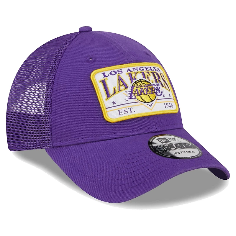 NWE LAKERS Violet NBA NWE FA23 Plaque surdimensionnée Patch Trucker 9Forty HATMENSTR