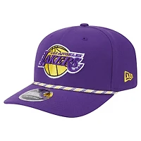 Casquette ajustable New Era violette Los Angeles Lakers Rope 9SEVENTY pour homme