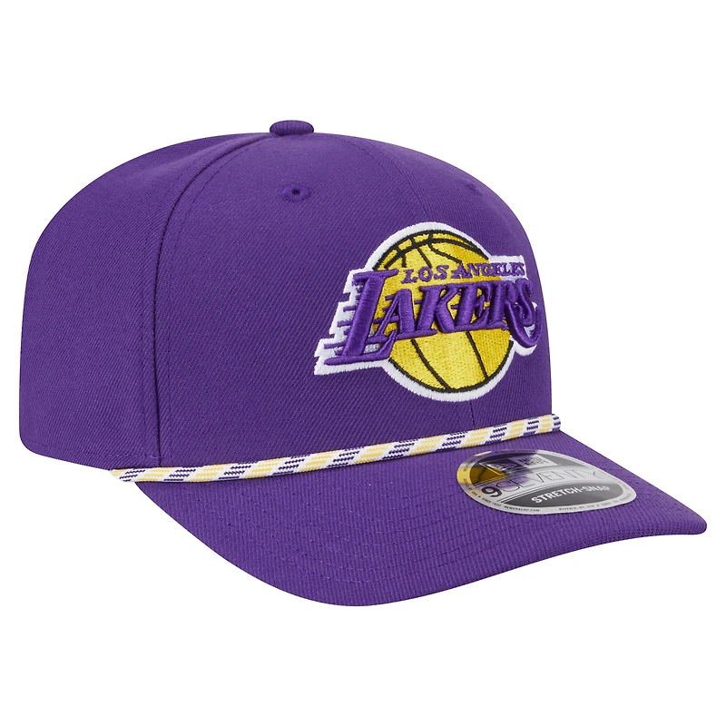 Casquette ajustable New Era violette Los Angeles Lakers Rope 9SEVENTY pour homme