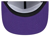Casquette snapback de golfeur violette New Era pour homme avec texte de l'équipe des Los Angeles Lakers