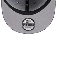 Men's New Era Purple Los Angeles Lakers Throwback Display Corduroy 9FIFTY Snapback Hat
