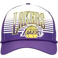 Casquette ajustable violette Los Angeles Lakers Throwbackdient 9FORTY A-Frame New Era pour homme