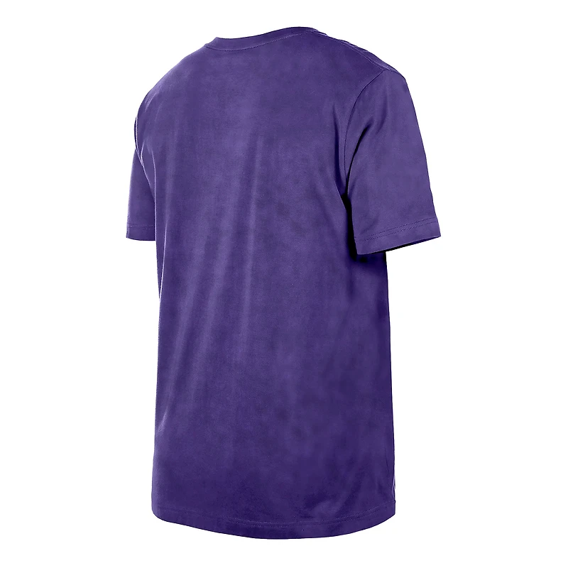 Men's New Era  Purple Los Angeles Lakers Throwback Vintage Boxy Mineral Wash T-Shirt