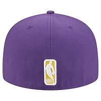 Casquette ajustée Tri-Hit 59Fifty violette des Los Angeles Lakers de New Era pour homme