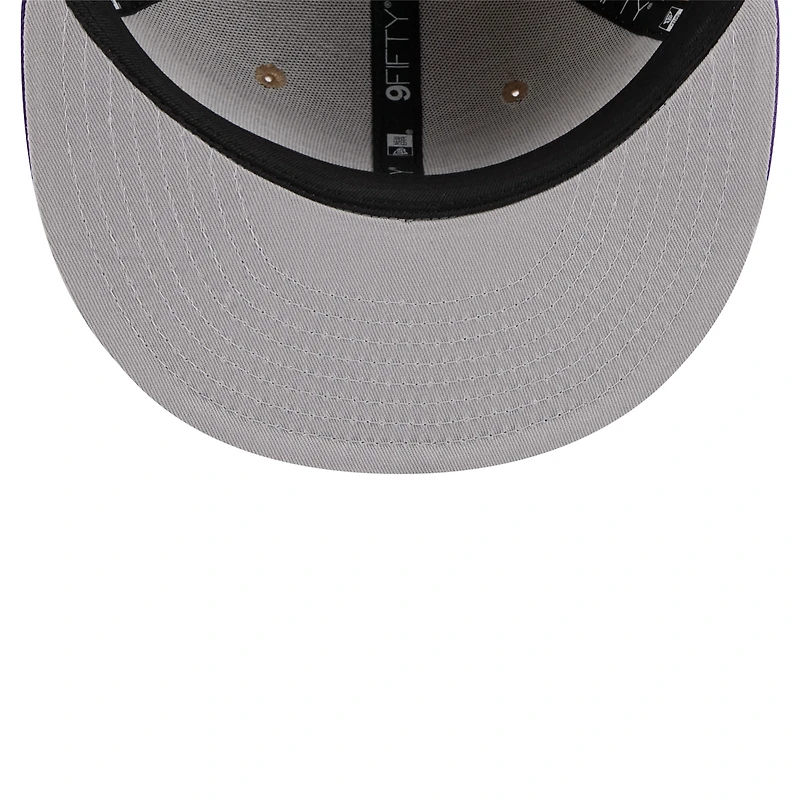 Men's New Era Tan/Purple Los Angeles Lakers 2024 NBA Draft 9FIFTY Snapback Hat