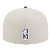 Men's New Era  Tan/Purple Los Angeles Lakers Localized City Icon 59FIFTY Fitted Hat