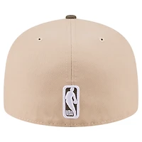 Men's New Era  Tan Los Angeles Lakers Color Pack Two-Tone 59FIFTY A-Frame Fitted Hat