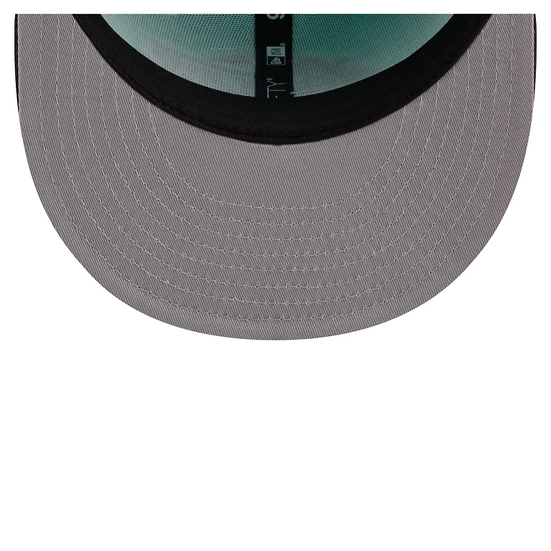 Men's New Era Turquoise/Charcoal Los Angeles Lakers Color Pack Two-Tone 9FIFTY Snapback Hat
