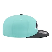 Men's New Era Turquoise/Charcoal Los Angeles Lakers Color Pack Two-Tone 9FIFTY Snapback Hat