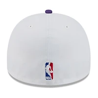 Casquette ajustée New Era 59FIFTY blanche/violette pour homme, NBA Draft 2025, Los Angeles Lakers